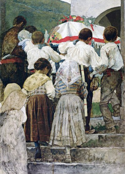 The Burial of a Child, Italy by Luigi Nono